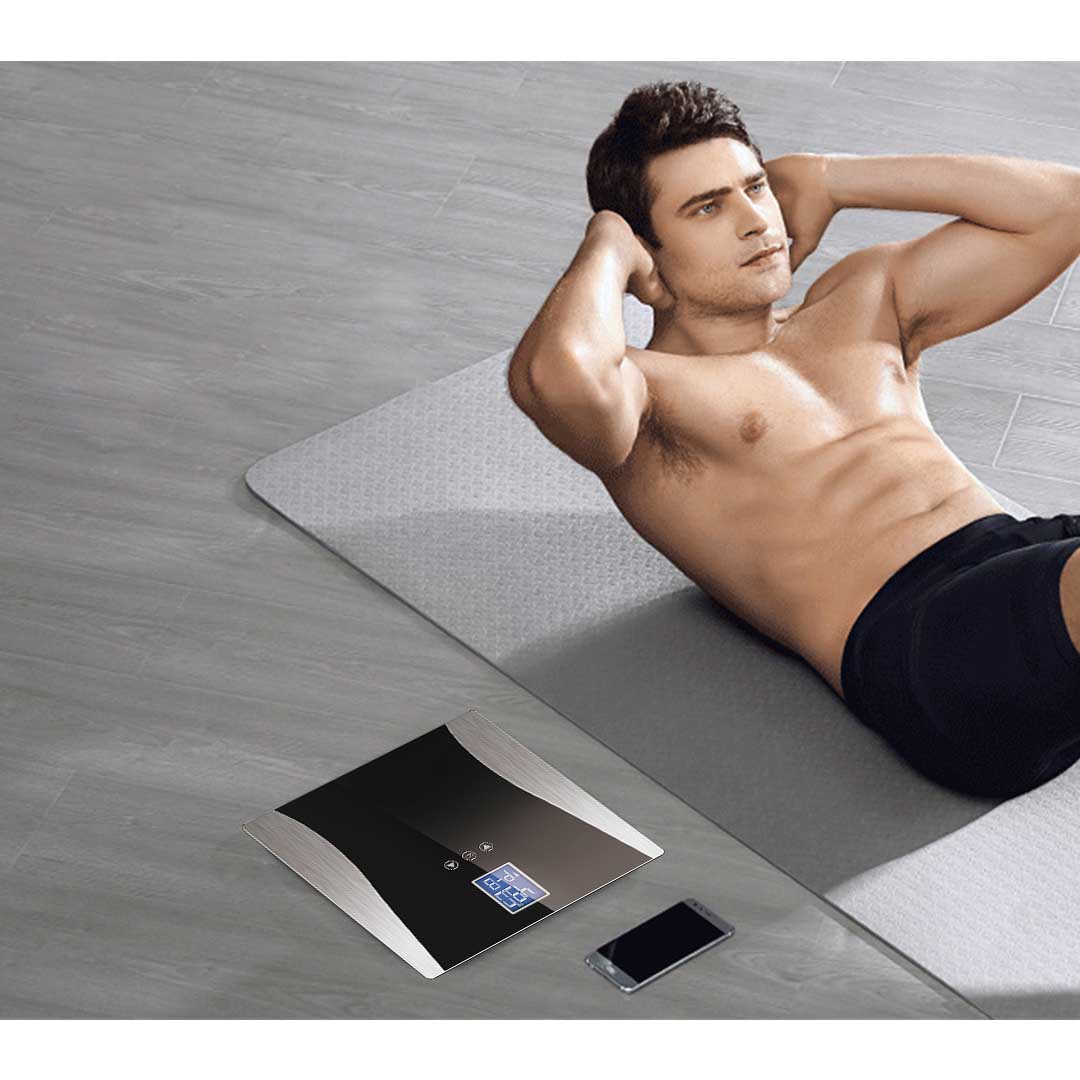 SOGA Wireless Digital Body Fat LCD Bathroom Weighing Scale Electronic Weight Tracker Black - Cafe Supply