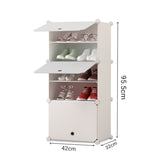 SOGA 5 Tier White Shoe Rack Organizer Sneaker Footwear Storage Stackable Stand Cabinet Portable Wardrobe with Cover - Cafe Supply