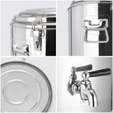 SOGA 35L Stainless Steel Insulated Stock Pot Dispenser Hot & Cold Beverage Container With Tap - Cafe Supply