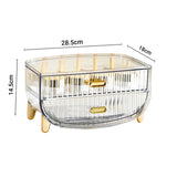 SOGA 2X 2 Tier Transparent Multifunctional Countertop Cosmetic Storage Makeup Skincare Holder Jewelry Cabinet Bathroom Desk Drawer Vanity Organiser - Cafe Supply