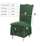 SOGA 2X Dark Green Chair Cover Seat Protector with Ruffle Skirt Stretch Slipcover Wedding Party Home Decor - Cafe Supply
