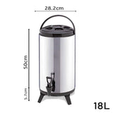 SOGA 8X 18L Portable Insulated Cold/Heat Coffee Tea Beer Barrel Brew Pot With Dispenser - Cafe Supply