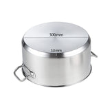SOGA Stock Pot 14L Top Grade Thick Stainless Steel Stockpot 18/10 - Cafe Supply