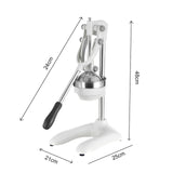 SOGA 2X Stainless Steel Manual Juicer Hand Press Juice Extractor Squeezer Lemon Orange Citrus White - Cafe Supply