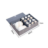 SOGA 2X Grey Flip Top Underwear Storage Box Foldable Wardrobe Partition Drawer Home Organiser - Cafe Supply