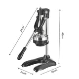 SOGA 2X Stainless Steel Manual Juicer Hand Press Juice Extractor Squeezer Lemon Orange Citrus Black - Cafe Supply