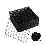 SOGA 2X Black Portable 6-Cube 3 Column Storage Organiser Foldable DIY Modular Grid Space Saving Shelf - Cafe Supply