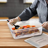 SOGA 150mm Clear Gastronorm GN Pan 1/2 Food Tray Storage Bundle of 2 with Lid - Cafe Supply