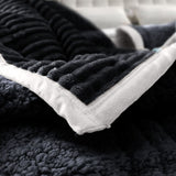SOGA 2X Black Throw Blanket Warm Cozy Double Sided Thick Flannel Coverlet Fleece Bed Sofa Comforter - Cafe Supply