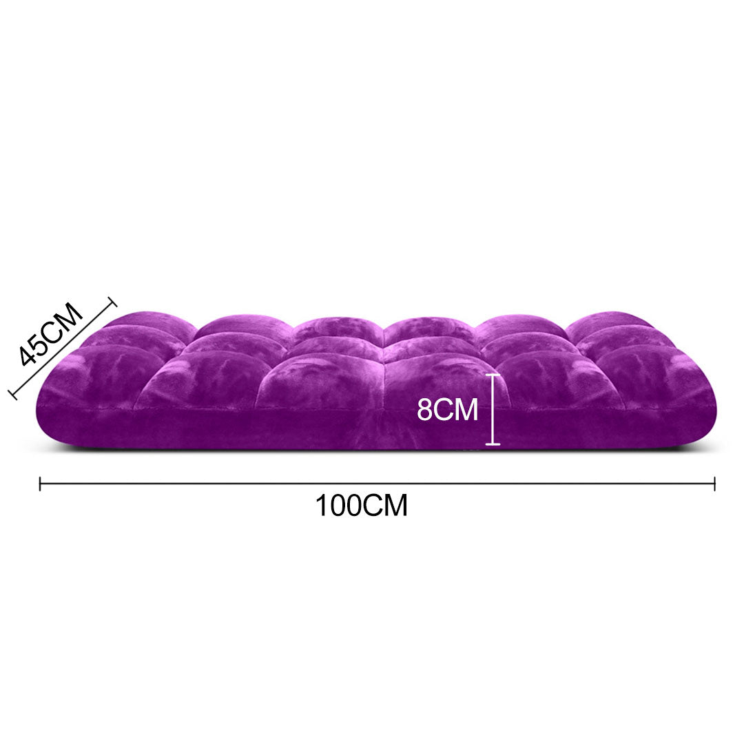 SOGA 4X Floor Recliner Folding Lounge Sofa Futon Couch Folding Chair Cushion Purple - Cafe Supply
