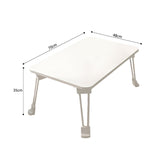 SOGA 2X White Portable Bed Table Adjustable Folding Mini Desk With Cup-Holder Home Decor - Cafe Supply