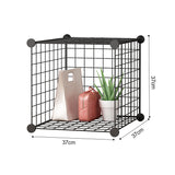 SOGA 2X Black Portable Single Cube Storage Organiser Foldable DIY Modular Grid Space Saving Shelf - Cafe Supply