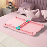 SOGA 2X Pink Portable Bed Table Adjustable Folding Mini Desk With Mini Drawer and Cup-Holder Home Decor - Cafe Supply