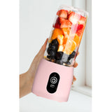 SOGA 2X Portable Mini USB Rechargeable Handheld Juice Extractor Fruit Mixer Juicer Pink - Cafe Supply