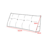 SOGA 2X 180cm Yellow Triangular Wedge Bed Pillow Headboard Backrest Bedside Tatami Cushion Home Decor - Cafe Supply