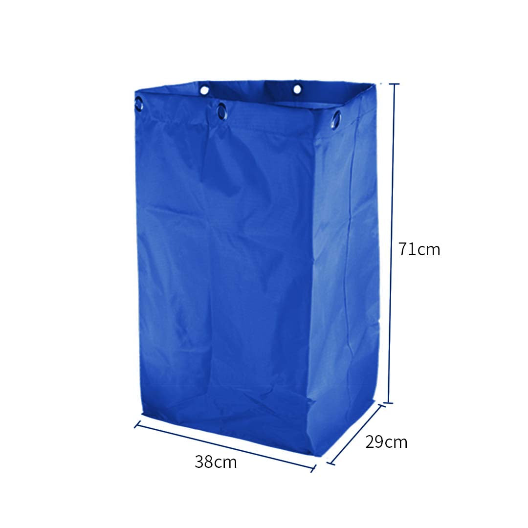 SOGA 2X Oxford Waterproof Reusable Janitor Housekeeping Cart Replacement Bag Blue - Cafe Supply