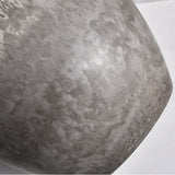 SOGA 2X 32cm Rock Grey Round Resin Plant Flower Pot in Cement Pattern Planter Cachepot for Indoor Home Office - Cafe Supply