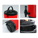 SOGA 8L Stainless Steel Insulated Milk Tea Barrel Hot and Cold Beverage Dispenser Container with Faucet Red - Cafe Supply