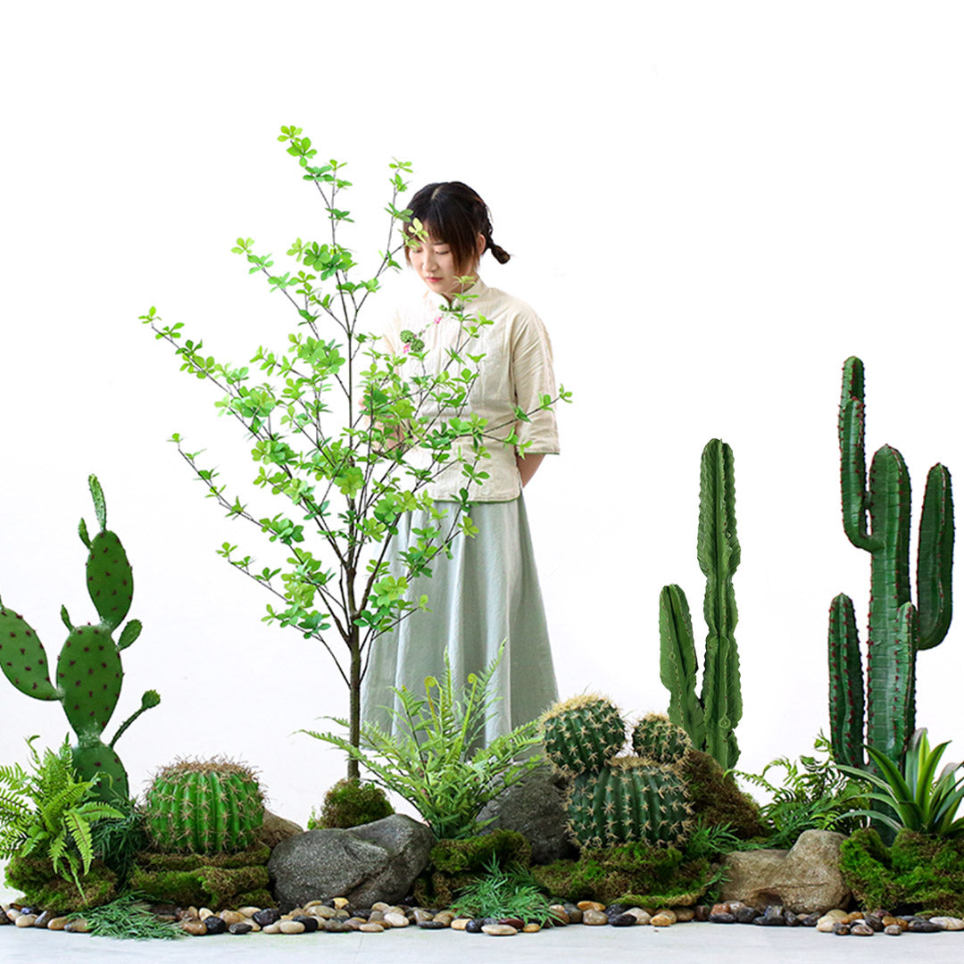SOGA 2X 95cm Green Artificial Indoor Cactus Tree Fake Plant Simulation Decorative 2 Heads - Cafe Supply