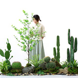 SOGA 2X 95cm Green Artificial Indoor Cactus Tree Fake Plant Simulation Decorative 2 Heads - Cafe Supply