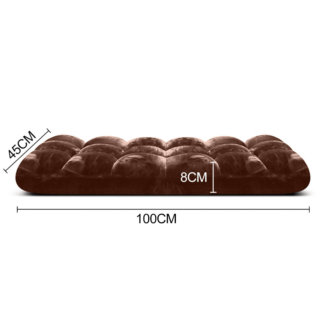SOGA 2X Floor Recliner Folding Lounge Sofa Futon Couch Folding Chair Cushion Coffee - Cafe Supply