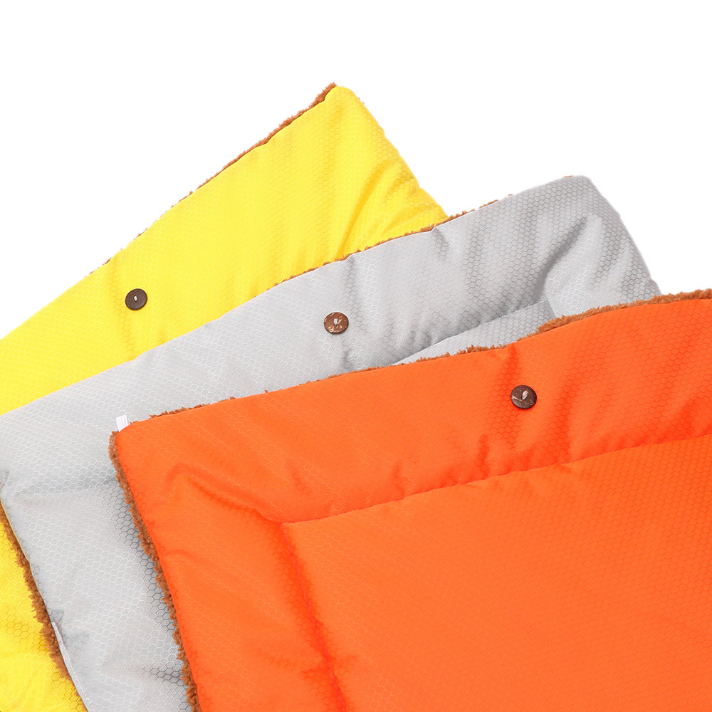 SOGA 2X Orange Dual-purpose Cushion Nest Cat Dog Bed Warm Plush Kennel Mat Pet Home Travel Essentials - Cafe Supply