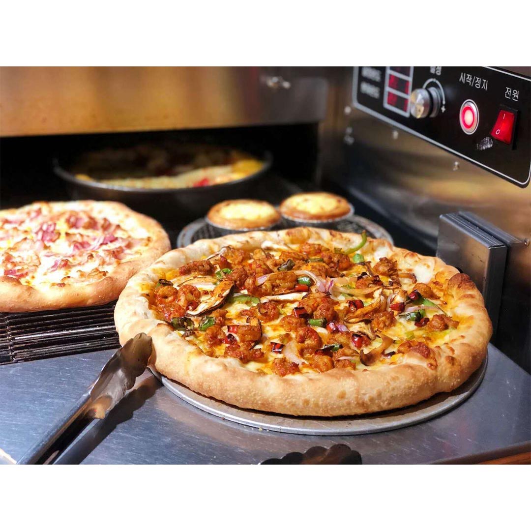 SOGA 2X 8-inch Round Seamless Aluminium Nonstick Commercial Grade Pizza Screen Baking Pan - Cafe Supply