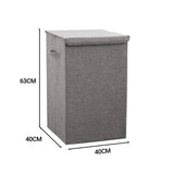SOGA 2X Grey Large Collapsible Laundry Hamper Storage Box Foldable Canvas Basket Home Organiser Decor - Cafe Supply