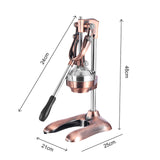 SOGA 2X Stainless Steel Manual Juicer Hand Press Juice Extractor Squeezer Lemon Orange Citrus Gold - Cafe Supply