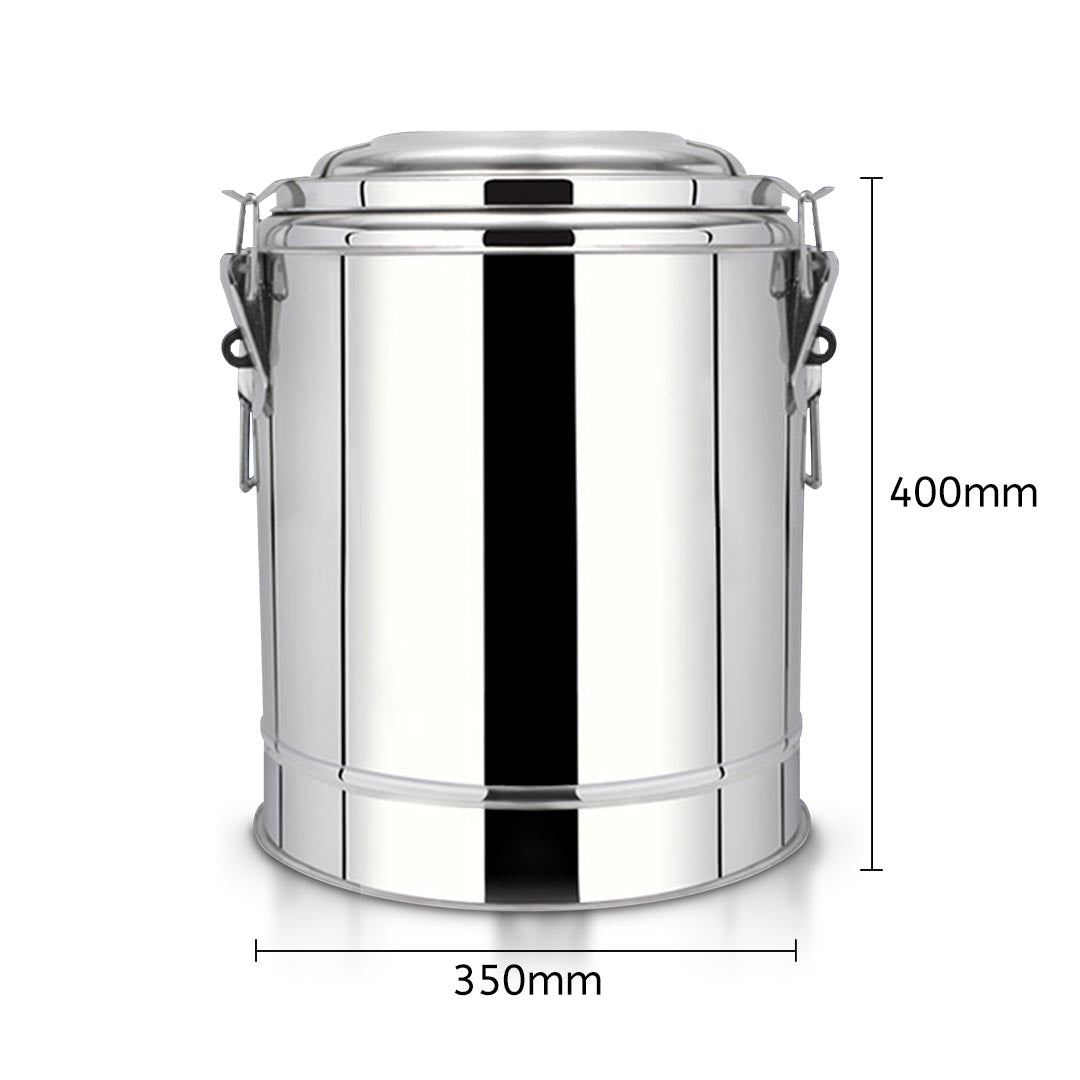 SOGA 30L Stainless Steel Insulated Stock Pot Hot & Cold Beverage Container - Cafe Supply