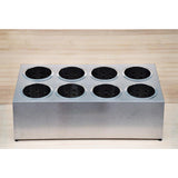 SOGA 2X 18/10 Stainless Steel Commercial Conical Utensils Cutlery Holder with 8 Holes