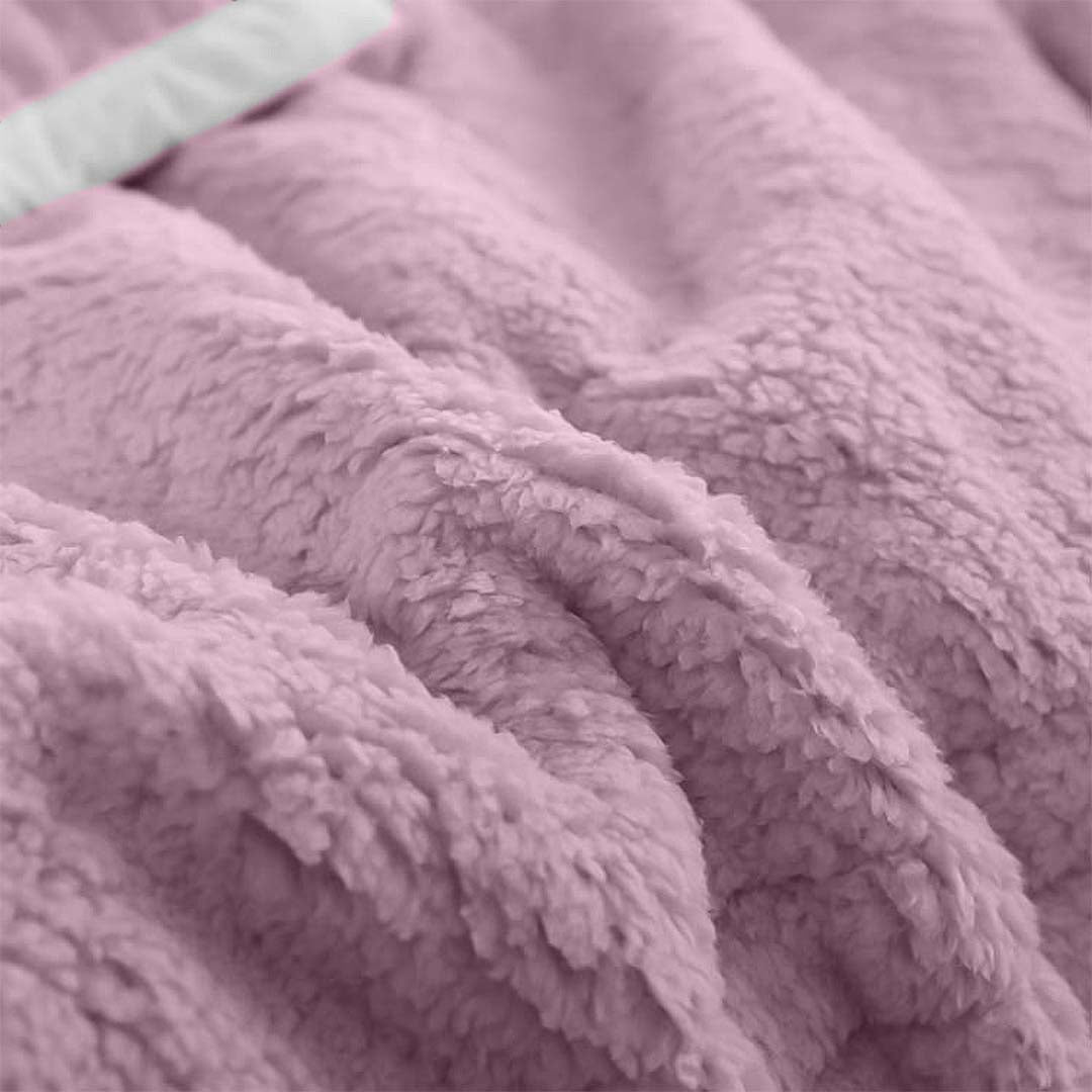SOGA 2X Throw Blanket Warm Cozy Double Sided Thick Flannel Coverlet Fleece Bed Sofa Comforter Purple - Cafe Supply