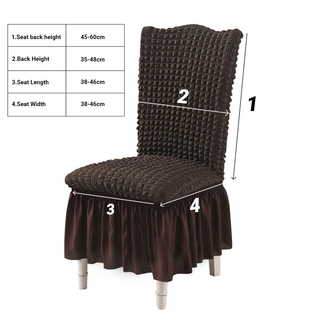 SOGA Coffee Chair Cover Seat Protector with Ruffle Skirt Stretch Slipcover Wedding Party Home Decor - Cafe Supply