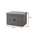 SOGA 2X Grey Small Foldable Canvas Storage Box Cube Clothes Basket Organiser Home Decorative Box - Cafe Supply