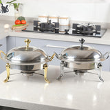SOGA Stainless Steel Round Buffet Chafing Dish Cater Food Warmer Chafer with Glass Top Lid - Cafe Supply