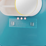 SOGA 2X 39cm Oval Wall-Mounted Mirror Storage Box Vanity Mirror Rack Bathroom Adhesive Shelf Home Organiser Decor - Cafe Supply