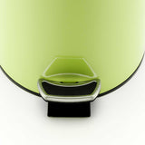 SOGA 2X 7L Foot Pedal Stainless Steel Rubbish Recycling Garbage Waste Trash Bin Round Green - Cafe Supply