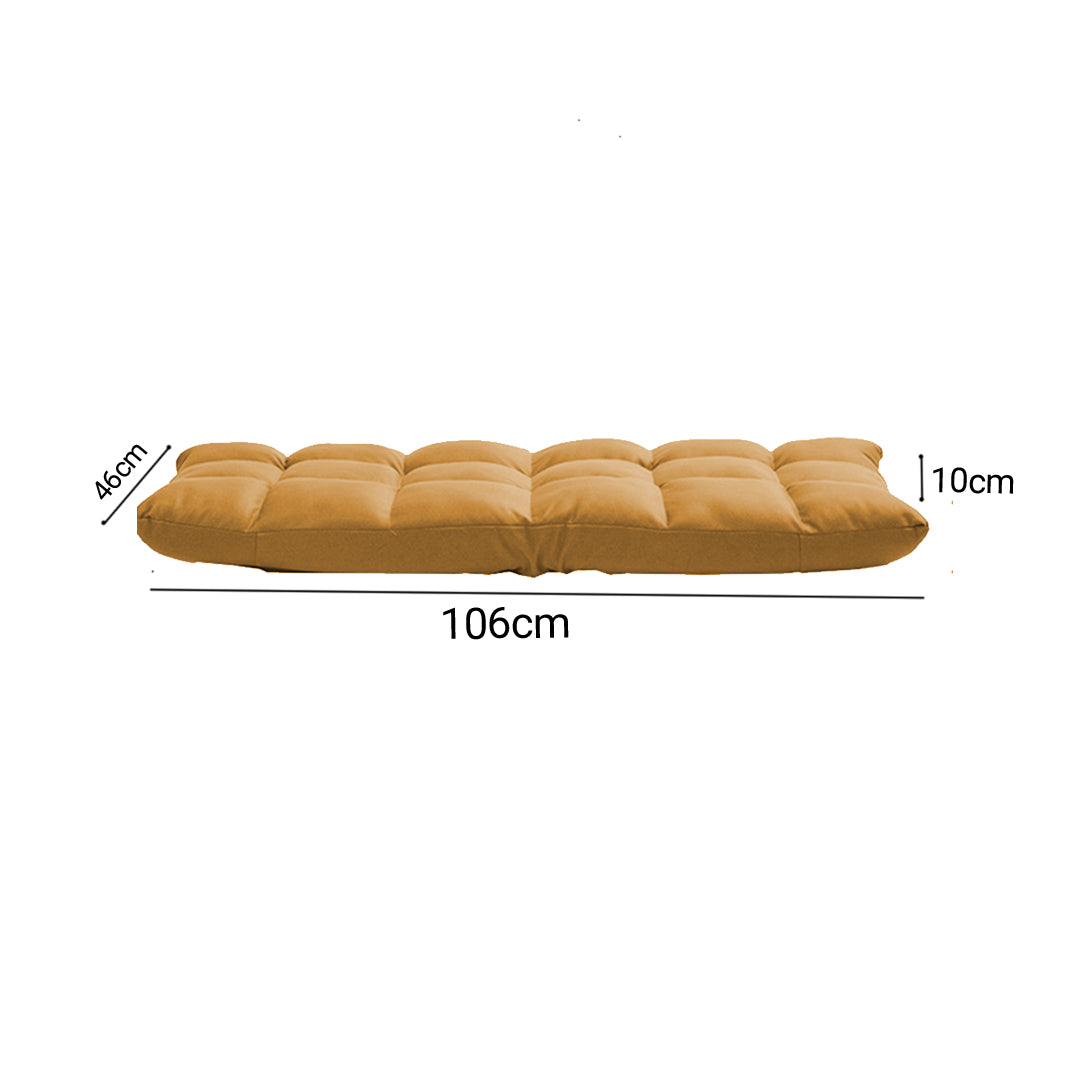 SOGA 4X Yellow Lounge Floor Recliner Adjustable Gaming Sofa Bed Foldable Indoor Outdoor Backrest Seat Home Office Decor - Cafe Supply
