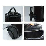 SOGA 4X 8L Stainless Steel Insulated Milk Tea Barrel Hot and Cold Beverage Dispenser Container with Faucet Black - Cafe Supply