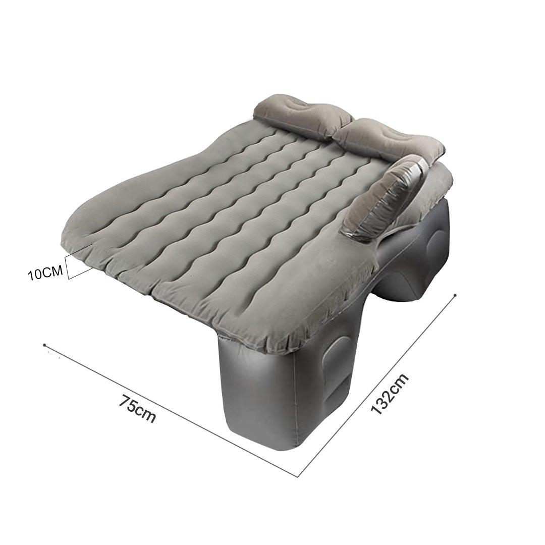 SOGA 2X Grey Ripple Inflatable Car Mattress Portable Camping Air Bed Travel Sleeping Kit Essentials - Cafe Supply
