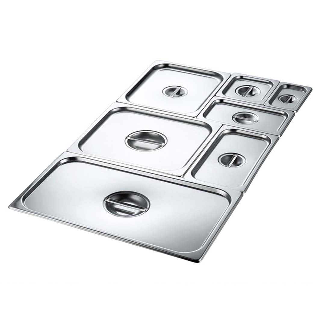 SOGA 2X Gastronorm GN Pan Lid Full Size 1/2 Stainless Steel Tray Top Cover - Cafe Supply