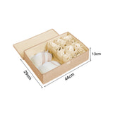 SOGA 2X Beige Flip Top Underwear Storage Box Foldable Wardrobe Partition Drawer Home Organiser - Cafe Supply