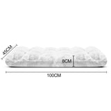 SOGA Floor Recliner Folding Lounge Sofa Futon Couch Folding Chair Cushion White - Cafe Supply