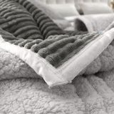 SOGA 2X Grey Throw Blanket Warm Cozy Double Sided Thick Flannel Coverlet Fleece Bed Sofa Comforter - Cafe Supply