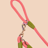 SOGA 2X 220cm Multifunction Hands-Free Rope Pet Cat Dog Puppy Double Ended Leash for Walking Training Tracking Obedience Pink - Cafe Supply