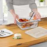 SOGA 65mm Clear Gastronorm GN Pan 1/6 Food Tray Storage Bundle of 4 with Lid - Cafe Supply
