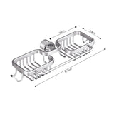 SOGA 2X Silver Kitchen Sink Organiser Faucet Soap Sponge Caddy Rack Drainer with Towel Bar Holder - Cafe Supply