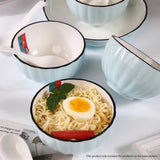 SOGA Blue Japanese Style Ceramic Dinnerware Crockery Soup Bowl Plate Server Kitchen Home Decor Set of 10 - Cafe Supply