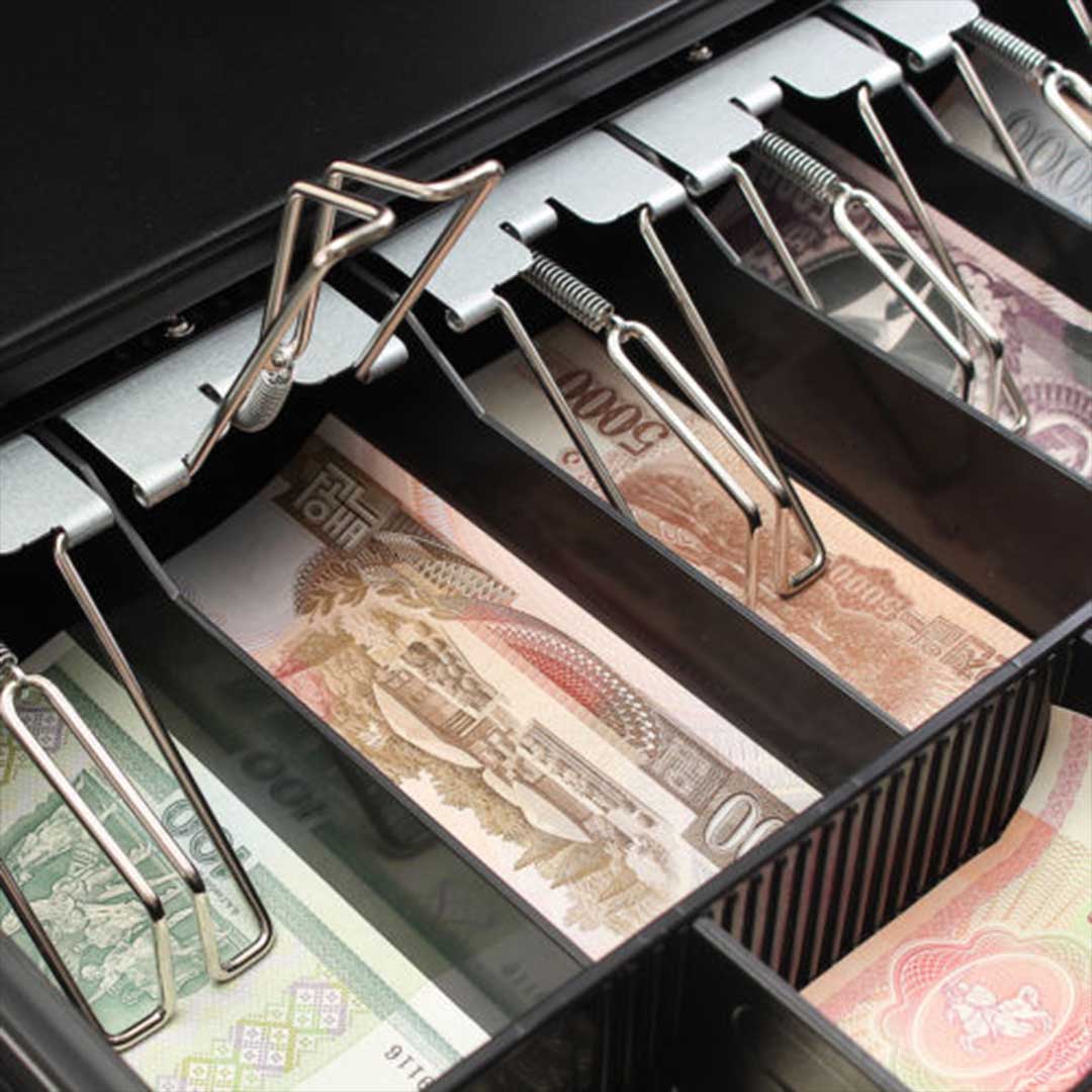 SOGA 4 Bills 8 Coins Cash Tray With Lockable Lid Heavy Duty Spare Cash Tray Black - Cafe Supply