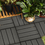 SOGA 2X 11 pcs Grey DIY Wooden Composite Decking Tiles Garden Outdoor Backyard Flooring Home Decor - Cafe Supply